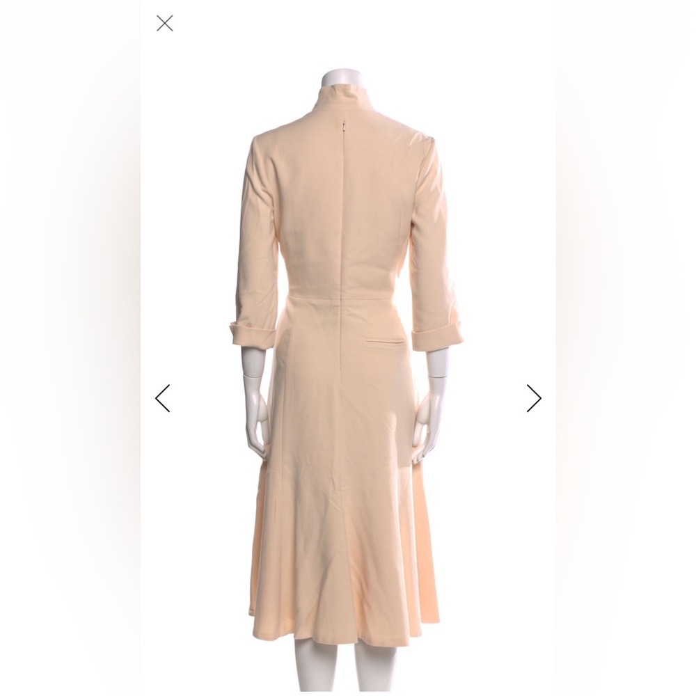 Black Halo Cream Long Sleeve Dress